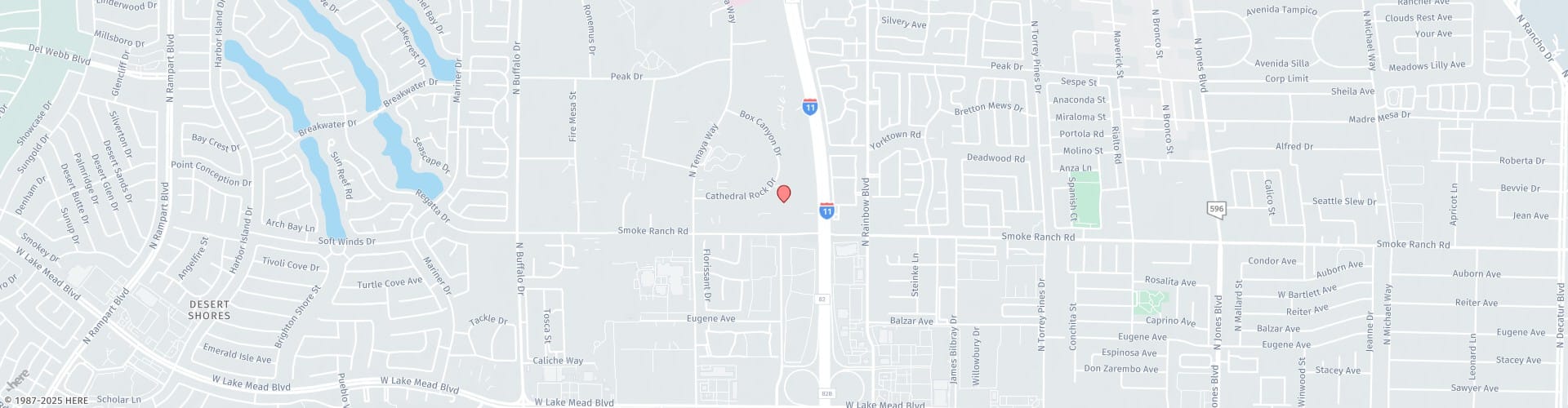 Map showing Nevada Sinus Relief on Smoke Ranch Road